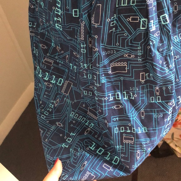 ModCloth As Days Go Binary A-Line Dress - Picture 3 of 6